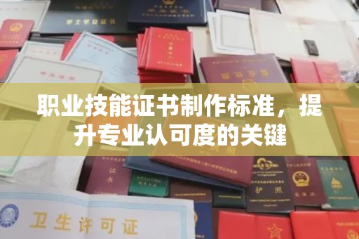 东坑职业技能证书制作标准，提升专业认可度的关键