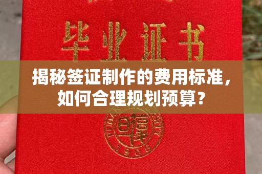 东坑揭秘签证制作的费用标准，如何合理规划预算？