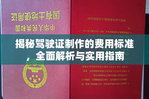 东坑揭秘驾驶证制作的费用标准，全面解析与实用指南